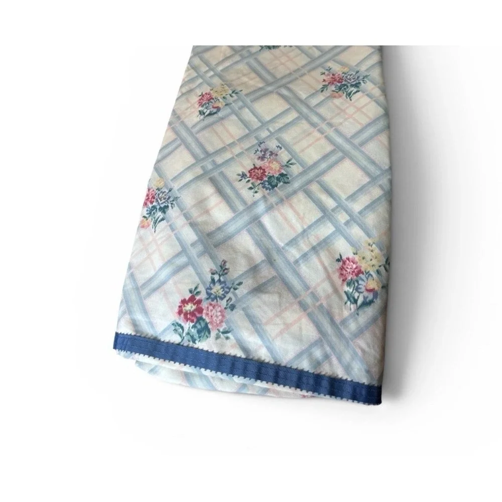 VTG Mario Buatta Queen Sheet Set 1 Pillowcase Diantha USA Made 1989 Cottage Core